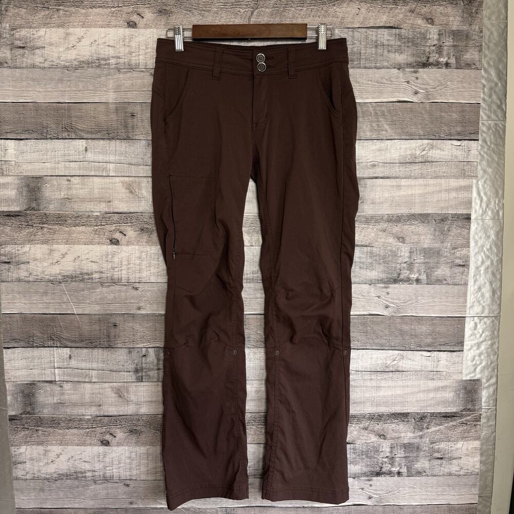 PrAna Pants Womens 4 Brown Cargo Convertible Stretch Hiking Outdoor